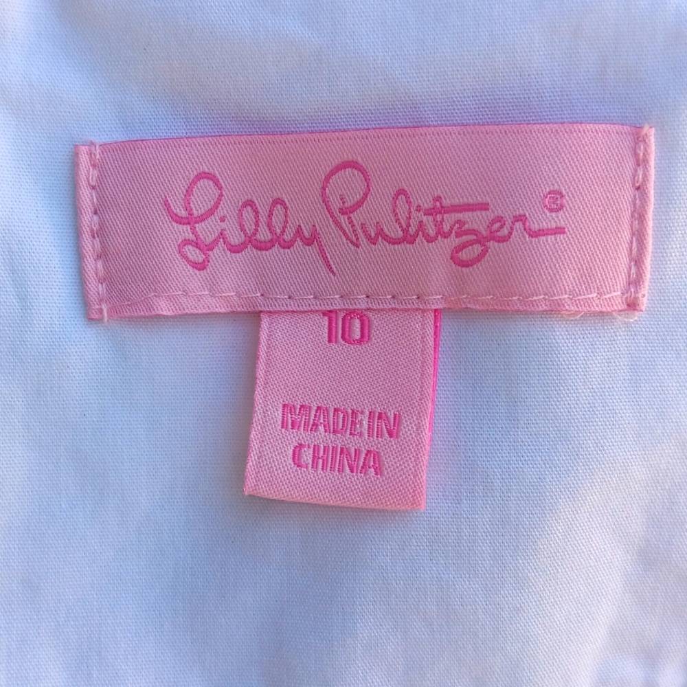 Lilly Pulitzer strapless patchwork dress size 10 - Picture 5 of 6